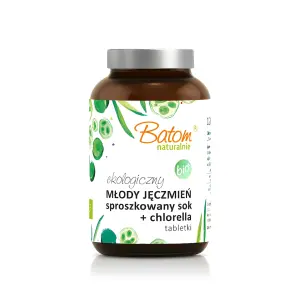 SOK Z MŁODEGO JĘCZMIENIA SPROSZKOWANY + CHLORELLA BIO 240 TABLETEK - BATOM