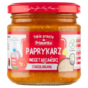 PAPRYKARZ WEGAŃSKI Z KASZĄ JAGLANĄ BEZGLUTENOWY 160 g - PRIMAVIKA