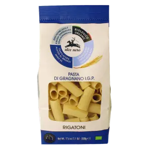 MAKARON (SEMOLINOWY - PASTA DI GRAGNANO) RURKA RIGATONI BIO 500 g - ALCE NERO