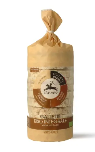 WAFLE RYŻOWE PEŁNOZIARNISTE BEZGLUTENOWE BIO 100 g - ALCE NERO