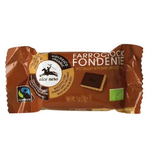 HERBATNIKI ORKISZOWE Z CZEKOLADĄ GORZKĄ FAIR TRADE BIO 28 g - ALCE NERO