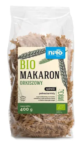 MAKARON (ORKISZOWY RAZOWY) ŚWIDERKI BIO 400 g - NIRO