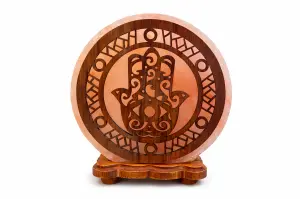 LAMPA SOLNA Z MOTYWEM CHAMSA 5 kg - HIMALAYAN SALT