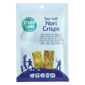 CHIPSY NORI Z SOLĄ MORSKĄ BEZGLUTENOWE BIO 16 g - TERRASANA
