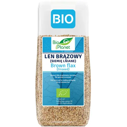 LEN BRĄZOWY (SIEMIĘ LNIANE) BIO 200 g - BIO PLANET