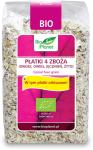 PŁATKI 4 ZBOŻA (ORKISZ, OWIES, JĘCZMIEŃ, ŻYTO) BIO 300 G BIO PLANET