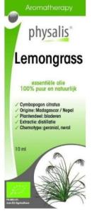 Olejek eteryczny lemongrass TRAWA CYTRYNOWA BIO 10 ml Physalis