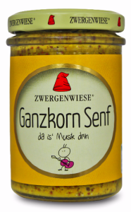 Musztarda z całymi ziarnami bezglutenowa BIO 160ml Zwergenwiese